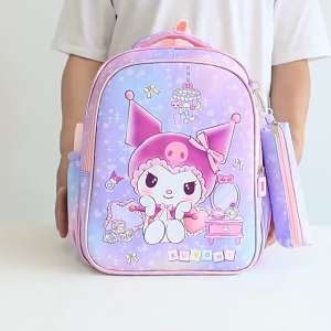 B&B Beg Sekolah Darjah 1-3 Budak Pelajar Kanak Kuromi Backpack Pencil Case Student Kids Boy Girl Primary School Bag Spiderman Stationery Bekas Kotak Pensel Percuma Gift