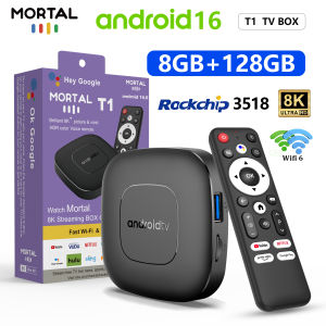 HOT 2025 Mortal T1 Android 16 Smart Home Theater TV Box BT5.4+2.3 Google Assistant RK3518 8GB RAM 128GB ROM Wifi 6 Madia Player
