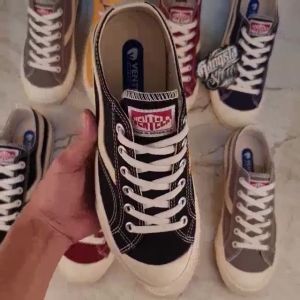 Promo!!! Sepatu Laki/Perempuan Ventela Public Black Low Natural - Sepatu Hitam Pria dan Wanita Casual Trandy Kekinian Size 36-44