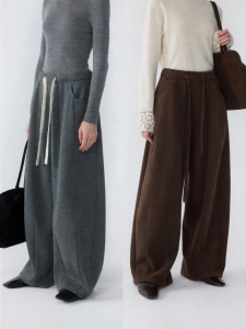 epoque de rueen | Fluffy Thick Fleece Knit Lounge Pants Winter