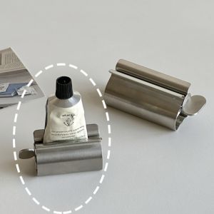 Stainless Steel Toothpaste Dispenser Lazy Squeezer Ins Style Toothpaste Holder Home Use Skincare Product Squeezer