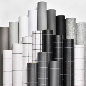 Cuộn 10 Mét Giấy Dán Tường Khổ 45cm Có Keo KS027 Ván Sọc Hiện Đại