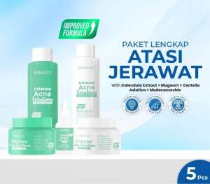 Animate Intense Acne Solution Series 5in1 | Paket Skincare Perawatan Jerawat