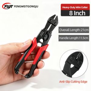 Mini Bolt Cutters Multi-functional 8inch Strong Wire Cutting Bolt Cutters Labor-Saving Lock Chain Cutter Manual Hardware Tools