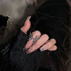 Liquid Butterfly Ring Female Ins Trendy Special-Interest Design Fancy Cold Wind Personalized Opening Adjustable Index Finger Ring