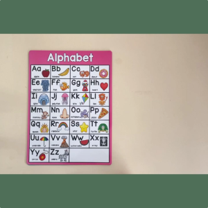 10Pcs A4 Size ABC Alphabet Poster Wall Chart Montessori Toy English Educational Poster Phonics Learning Materials for Kids Children Language Development