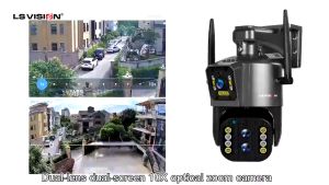 รับประกัน 5 ปี Hikvision CCTV กล้องวงจรปิดไร้สาย กล้องนอกบ้าน Dual lens CCTV Camera 12MP FHD WiFi กล้อง AI ตรวจจับการเคลื่อนไหวของมนุษย์ V380pro App การส่งข้อมูลเสียงและข้อมูลแบบสองทาง สำหรับใช้กลางแจ้ง กะนน้ำกันแดด ภาพคมชัด คืนวิสัยทัศน์