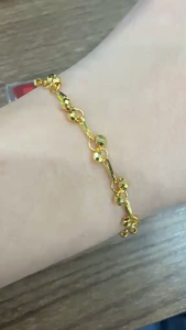 Poh Heng Jewellery 22K Beaded Link Bracelet in Yellow Gold [Price By Weight]
