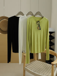 Light Soft Silk Sun Protection Clothing Candy Colored Spring Summer Loose Air Conditioner Cover Shirt T-Shirt Womens Top