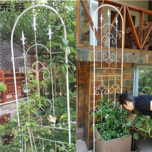 European-Style Iron Flower Stand Screen Plant Lattice Clematis Balcony China Rose Support Outdoor Flower Wall Grid
