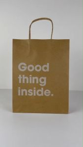 TÚI GIẤY KRAFT NÂU QUÀ TẶNG GOOD THING INSIDE. KÍCH THƯỚC 22x10x28.7 CM