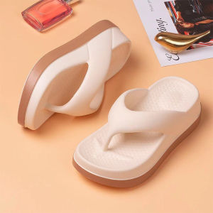 womens flip-flops summer outdoor and indoor thick-soled sandals 5cm increase height slippers for beach