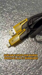 TUGE 65W Kabel Charger Data Fast Charging 4 in 1 Convertible Metal Fast Charge Cable Kabel Type C & Lightning iPhone