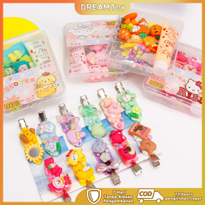 Paket DIY Jepit Rambut Mainan Krim Bahan Lem Jepit Rambut