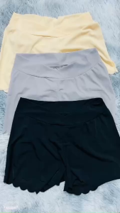 Quần đùi váy bầu cạp chéo Thun Tăm Lạnh ôm bụng bầu đẹp cao cấp Ống rộng chống lộ Mặc nhà co giãn tốt Nhiều size