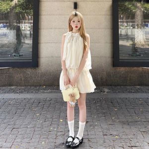PEIZIXUAN | French Style Sleeveless Halter Mini Dress