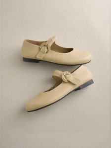 Josiny | Sweet and Retro Style Genuine Leather Flat Shoes