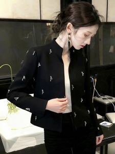 YUFUQING | Embroidery Stand-up Collar Chinese Style Jacket for Women Spring Season Short Loose