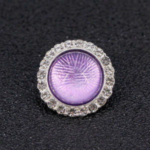 Nút Tròn Đính Kim Cương Thanh Lịch Màu Tím Nhạt Nút Áo Len Trang Trí Nút Áo Khoác Cao Cấp Nút Cài Quần Áo Phụ Kiện May Vá