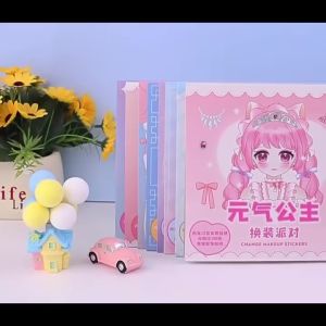 Bevavar Stiker Make up DIY Buku Stiker Change Makeup Mainan Stiker Make up Sweet Girl