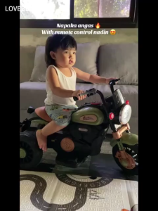 Beige Motor For Kids Rechargeable with Remote Control Motorcycle for kids boy Ride on Motorbike for kids