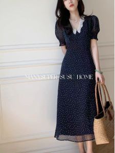 Váy Dài Chữ a Ren Hoa Cổ Chữ V Mùa Hè Mới Cho Nữ Váy Dài Bó Eo Váy Dài Ôm Sát Váy Dài Thường Ngày Váy Dài Mùa Xuân