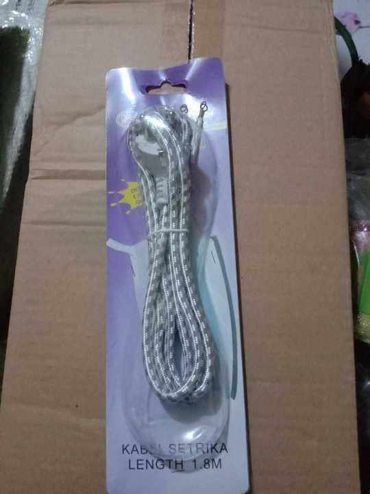 kabel setrika plus colokan listrik label AC kabel istrika panjang 1,8 ...