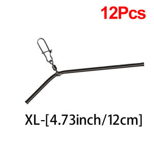 Topranc 12Pcs Anti Tangle Sea Fishing Accessories Fishing Balance Brass Tube Connector L- Shape Booms Accessory Size 5/7/9/12CM