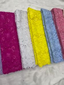 New African Guipure Cord Lace Fabric New High Quality Nigerian Water Soluble Lace Fabrics For Wedding Dresses Party