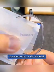 100 Miếng Giấy Lau Kính Cận Dùng 1 Lần Melly Khăn Lau Kính Mắt Khử Khuẩn Đa Năng Chống Hơi Nước