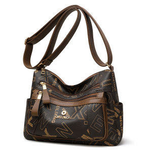 Túi Đeo Chéo Da Mềm Thời Trang Cho Phụ Nữ Túi Đeo Vai Đơn Dung Tích Lớn Nhiều Lớp Cho Mẹ Chất Lượng Cao