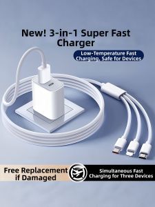 SKAMA | 3-in-1 Fast Charging Cable Adapter