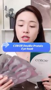 COBOR 14pairs/2boxes Double Protein Eye Mask Hydrolyzed Collagen Elastin Eye Masks Moisturize Nourishing Skin Care Reduce Fine Lines and Puffy Eye Improve Dullness Dark Circles And Under Eye Bags