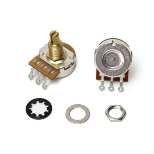 1 Piece 3/8" Brass Short Long Split Shaft Potentiometers Pots 250K 500K Option for Electric Guitar and Bass Tone Volume Parts