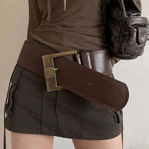 American Spice Girl Style Wide Belt Retro Ladd Waist Shows Skirt Temperament Premium Decorative Belt