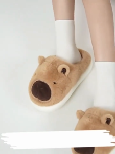 Dép Bông Capybara Siêu Cute – Dép Đi Trong Nhà Ấm Áp Êm Chân Chống Trượt Cho Nam Nữ
