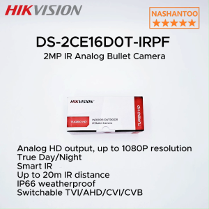 (Save Shipping Fee) 4PCS HIKVISION CCTV Security Cameras DS-2CE16D0T-IRPF 2MP 1080P 4in1 Outdoor Bullet HDTVI CCTV Camera IP66 Weatherproof Protection IR Night Vision Security Analog Camera NASHANTOO