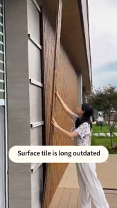 【 Durable for 100 years 】WPC Wall Panel Waterproof Wood grain Design Ecological Board Grille Fluted Wall Decoration 3D Wall Panel Panel Grille Wall Board pvc wall panel Quick Install DIY TV Background Panel Board