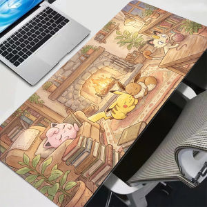 Bandai | Pikachu Extended Gaming Mouse Pad XXL Large Desk Mat Non-Slip Rubber Base Keyboard Pad Anime Pokemon Mousepad for E-Sports Gamer