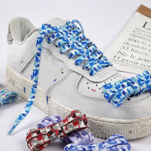 Colorful Shoelaces Camouflage Print Flat Shoe Laces For Sneakers AJ1&AF1 Boot Men And Women Leisure Shoestring Accessories