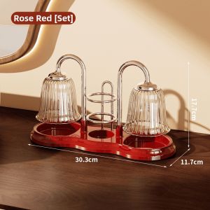 HALEXIONG | French Style Bathroom Organizer Toothbrush Tumbler Holder