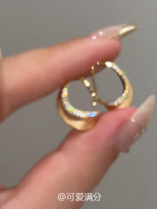 Luxurious Fashionable Vintage Frosted Hoop Earrings Womens Flashing Circle Earring Elegant Quality Fashion Jewelry Accessories