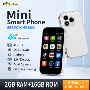 2025 New SERVO KING8000 Mini Smartphone Android 4G LTE Global GPS 3" Display 5MP Camera WIFI Small Mobile Phones 2000mAh Battery