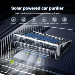 1pc solar air purifier intelligent technology built-in sensors automatic parking operation in car use eliminates odors dis