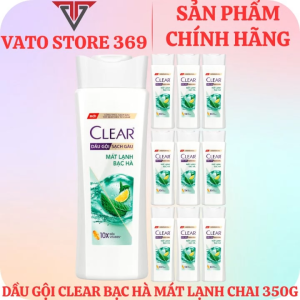 Dầu gội CLEAR bạc hà mát lạnh chai 350g