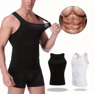 Men's Two-Piece Set Compression Shapewear: Slimming Body Shaper & Waist Trainer Vest