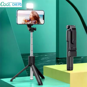 COOL DIER Monopod Remote Shutter Fill Light For iPhone Samsung Xiaomi Phone Holder Mini Tripod Wireless Bluetooth Selfie Stick