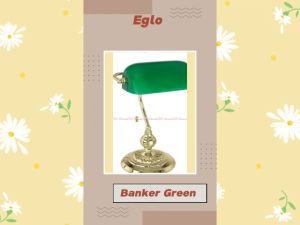 Eglo Banker Green Table Lamp E27 Lampu Meja Warna Hijau Mewah Elegan Eclo Tablelamp Green :ight