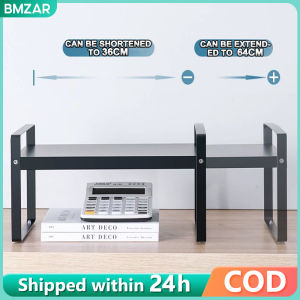 BMZAR Adjustable Kitchen Storage Rack Microwave Rack Stainless Steel Organizer Rack for Countertops