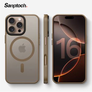 Sanptoch Luxury Magnetic Phone Case For iPhone 16 / 15 / 14 / 13 / 12 Pro Max Compatible With MagSafe Matte Translucent Hard Cover For iPhone 16 15 14 Plus Military Grade Shockproof Protection Casing